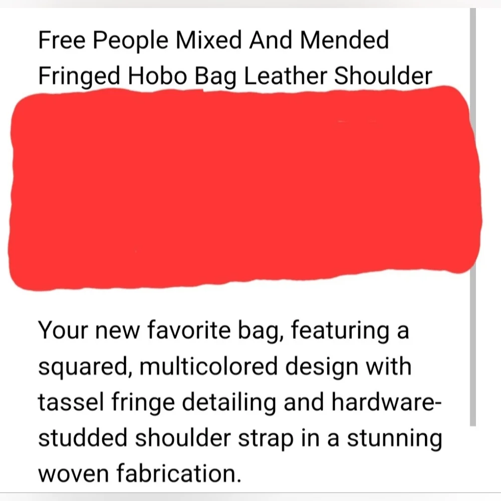 Free People hobo bag see last 2 pics for full description - Picture 8 of 9